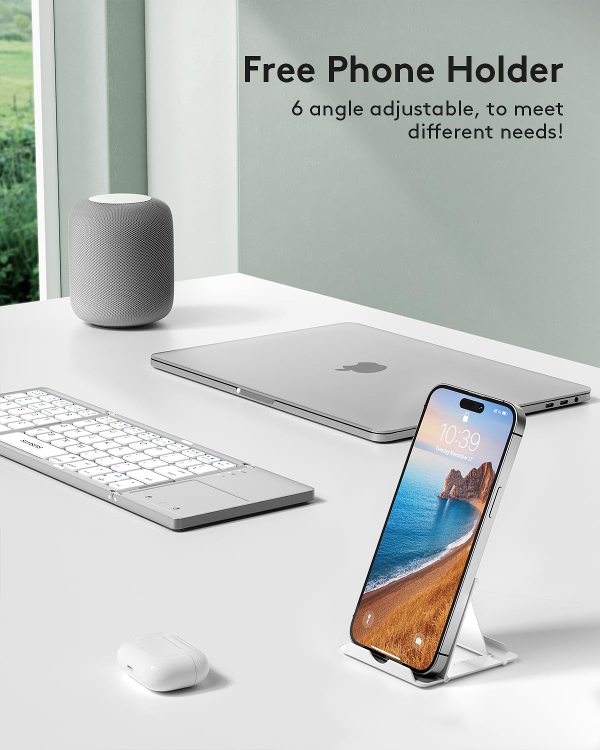 Samsers Foldable Bluetooth Keyboard with Touchpad