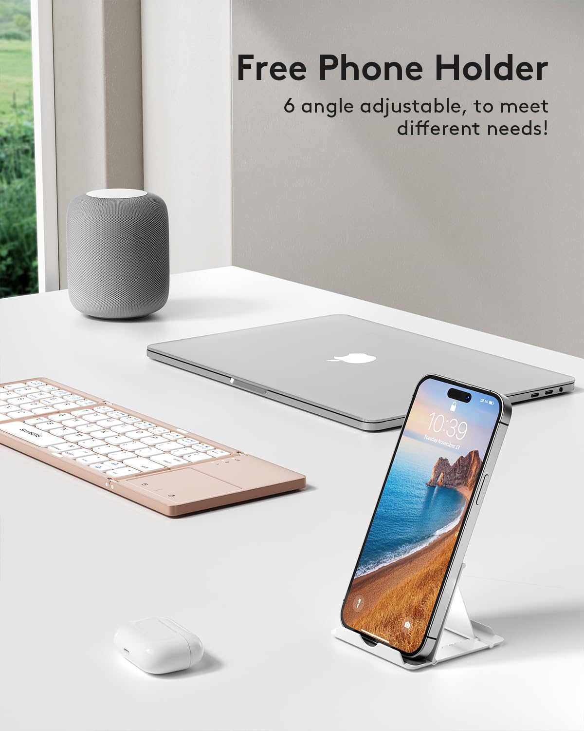 Samsers Foldable Bluetooth Keyboard with Touchpad