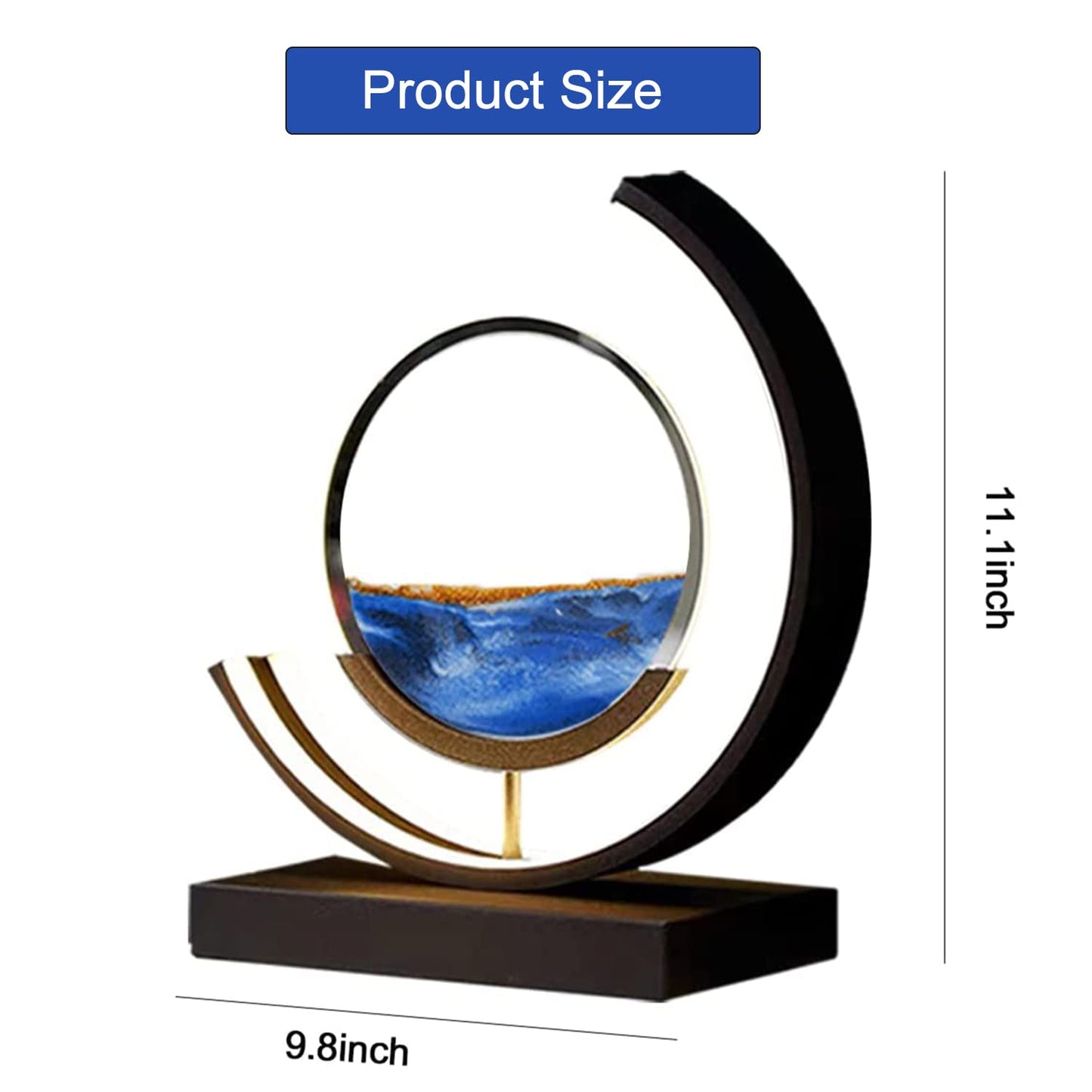 Heuanpte 3D Round Sand Art Light