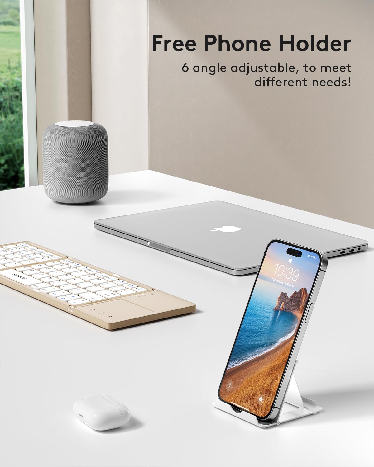 Samsers Foldable Bluetooth Keyboard with Touchpad