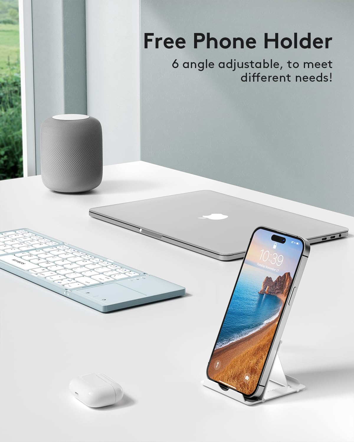 Samsers Foldable Bluetooth Keyboard with Touchpad