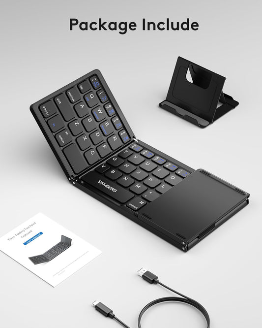 Samsers Foldable Bluetooth Keyboard with Touchpad