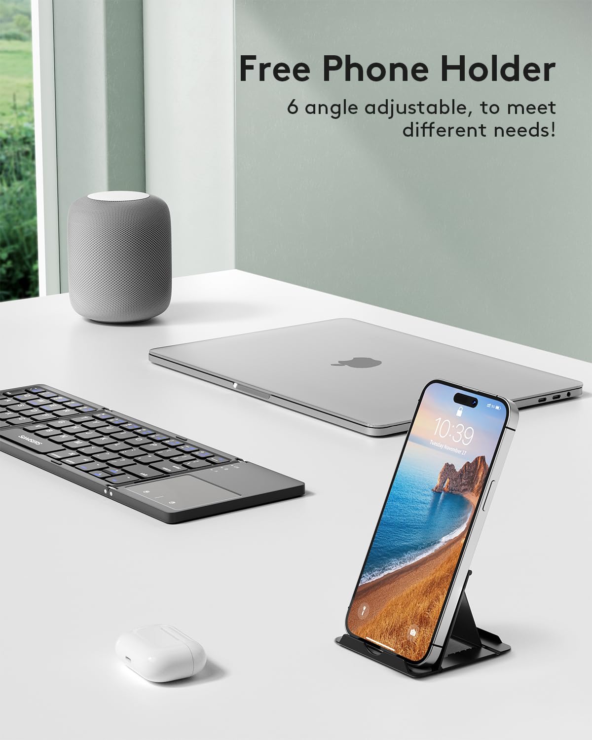 Samsers Foldable Bluetooth Keyboard with Touchpad