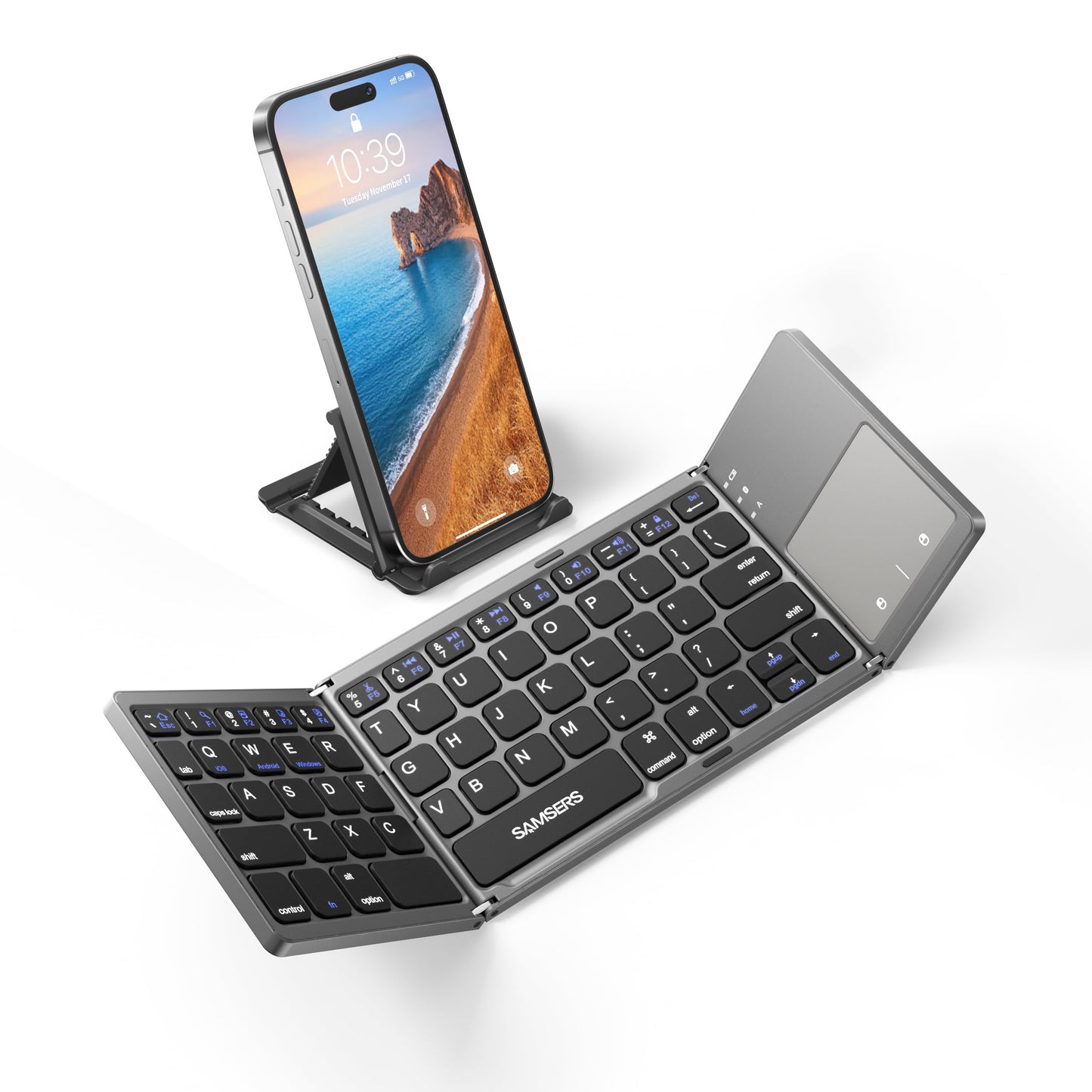 Samsers Foldable Bluetooth Keyboard with Touchpad