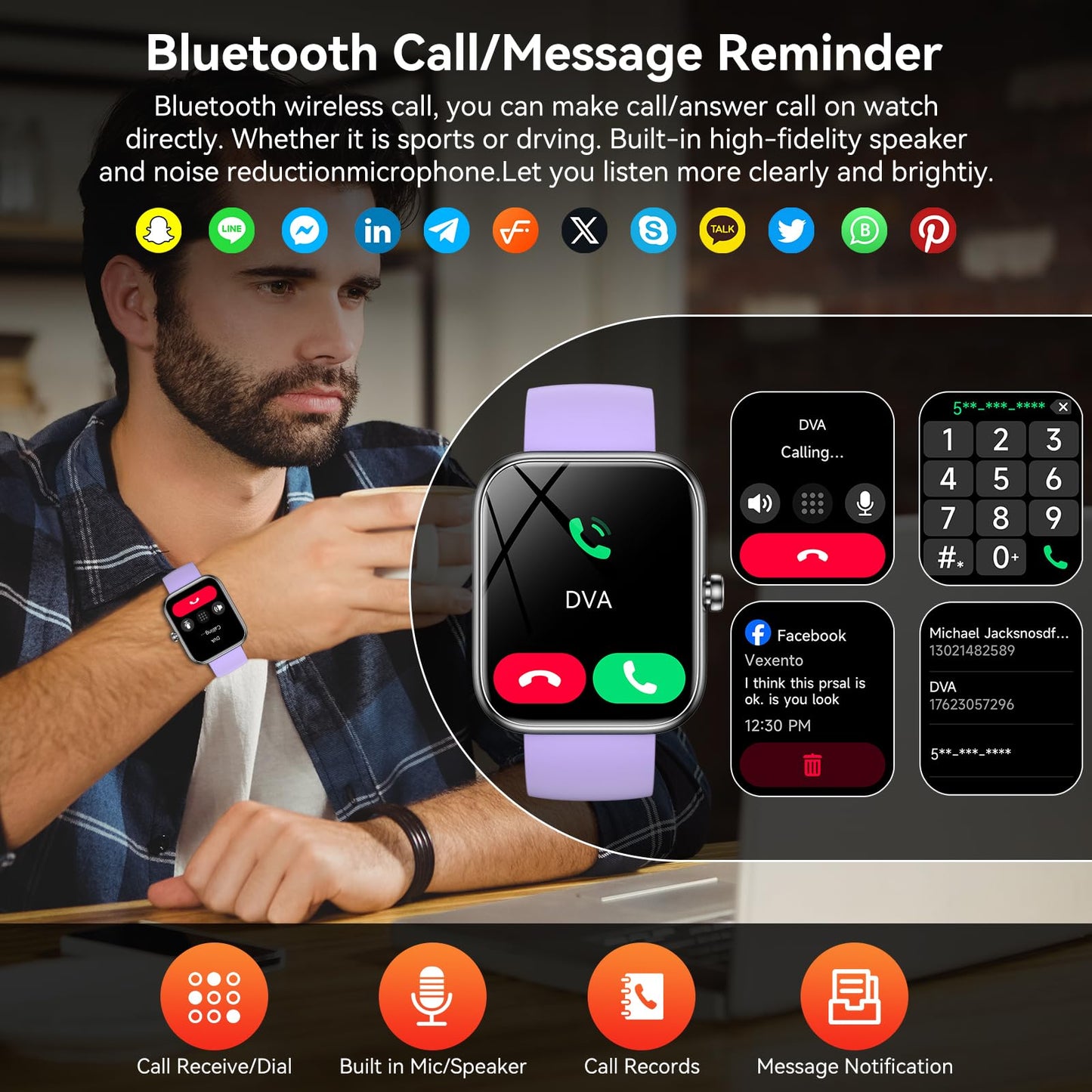 Smart Watch with Alexa Built-in, 1.83" HD Touchscreen