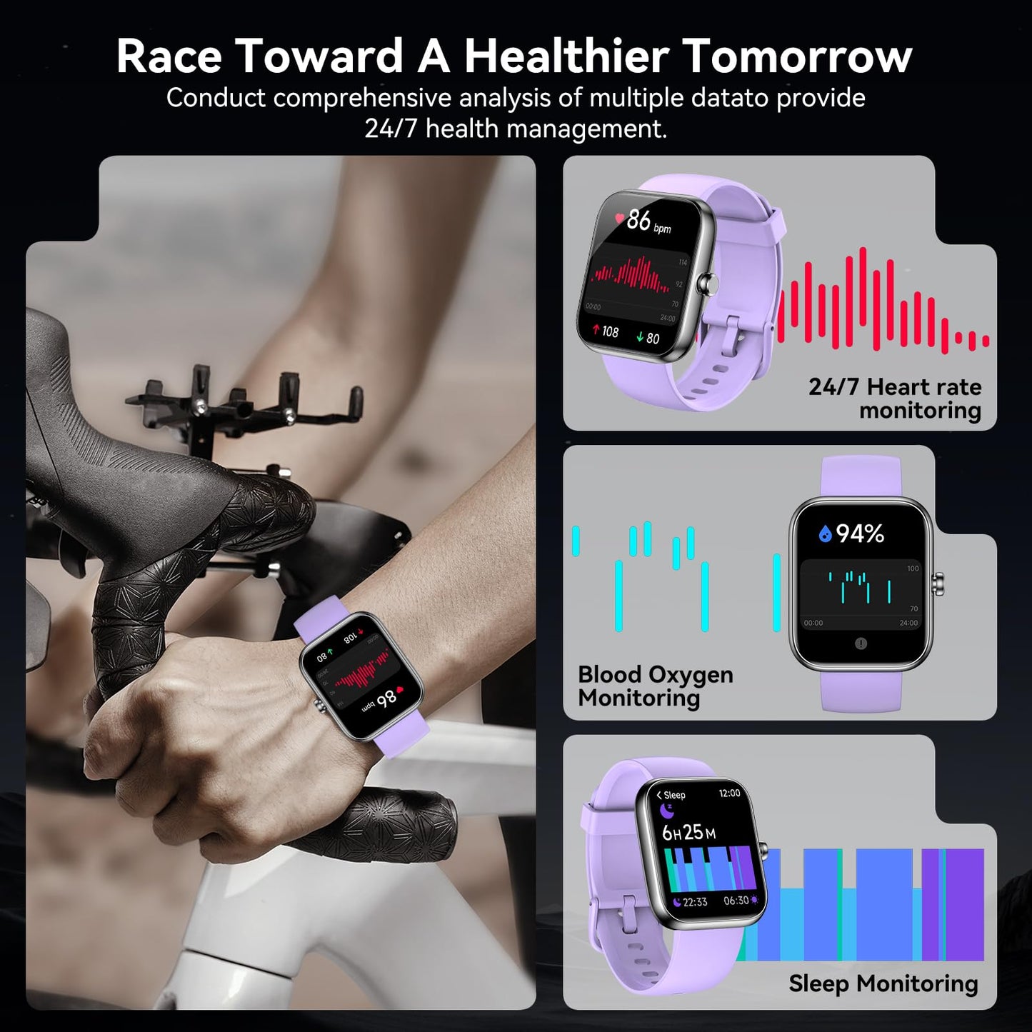 Smart Watch with Alexa Built-in, 1.83" HD Touchscreen