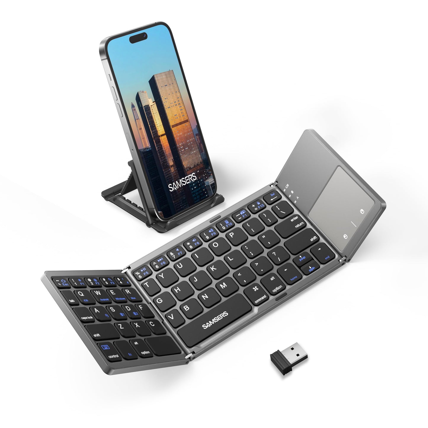Samsers Foldable Bluetooth Keyboard with Touchpad