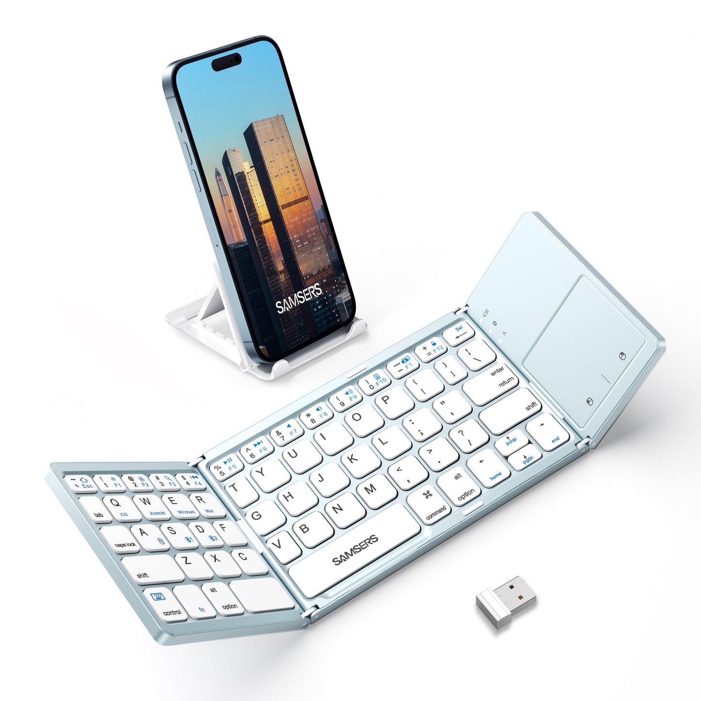 Samsers Foldable Bluetooth Keyboard with Touchpad