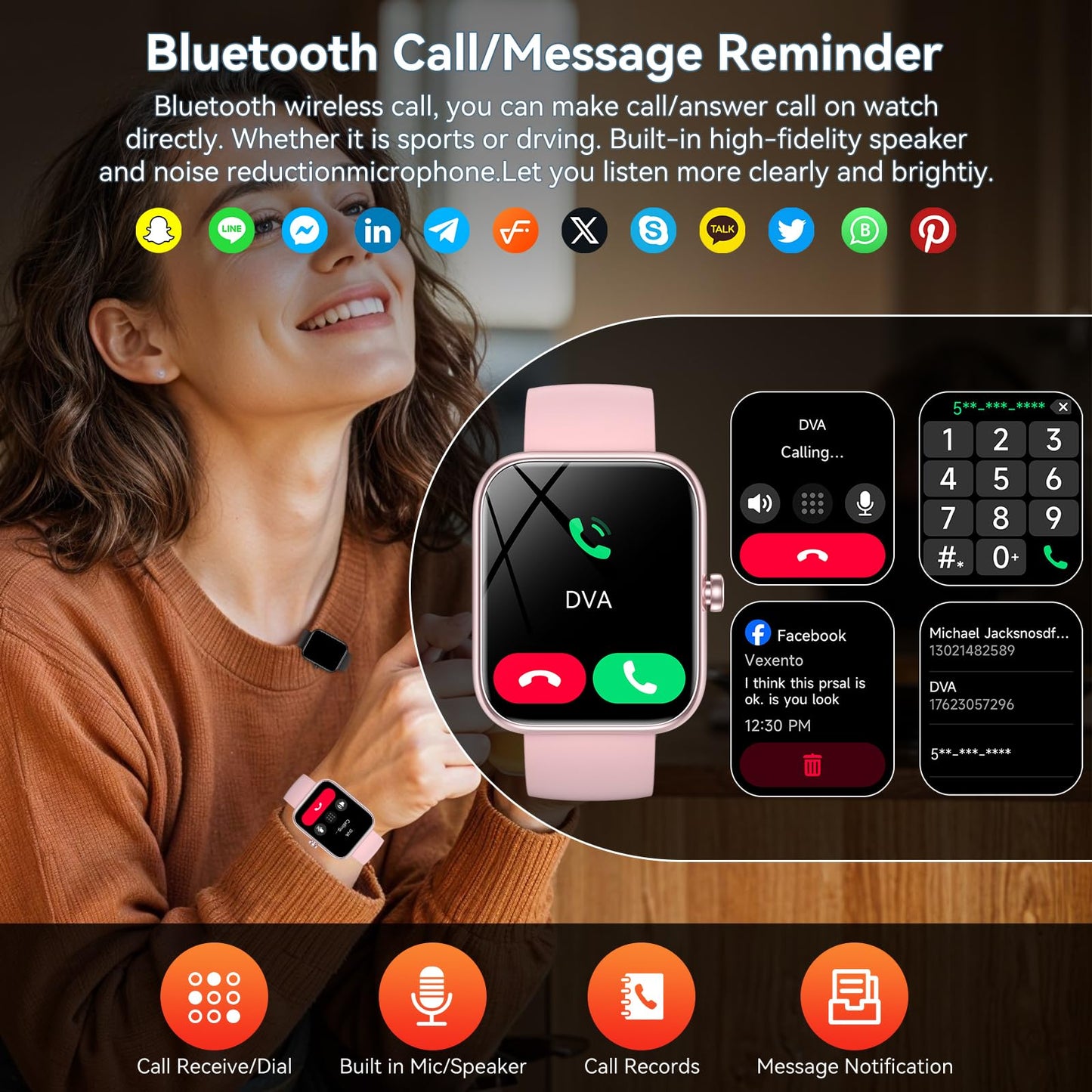 Smart Watch with Alexa Built-in, 1.83" HD Touchscreen