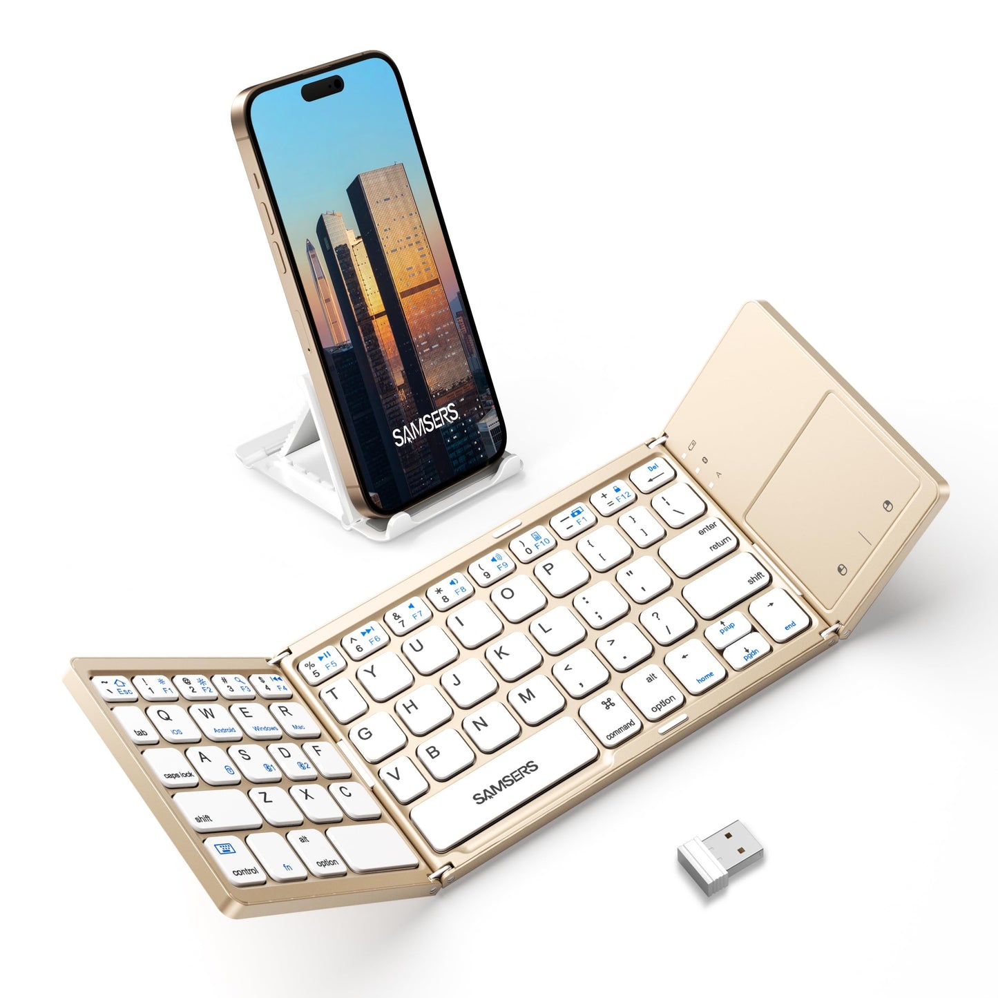 Samsers Foldable Bluetooth Keyboard with Touchpad