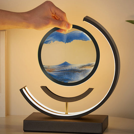 Heuanpte 3D Round Sand Art Light