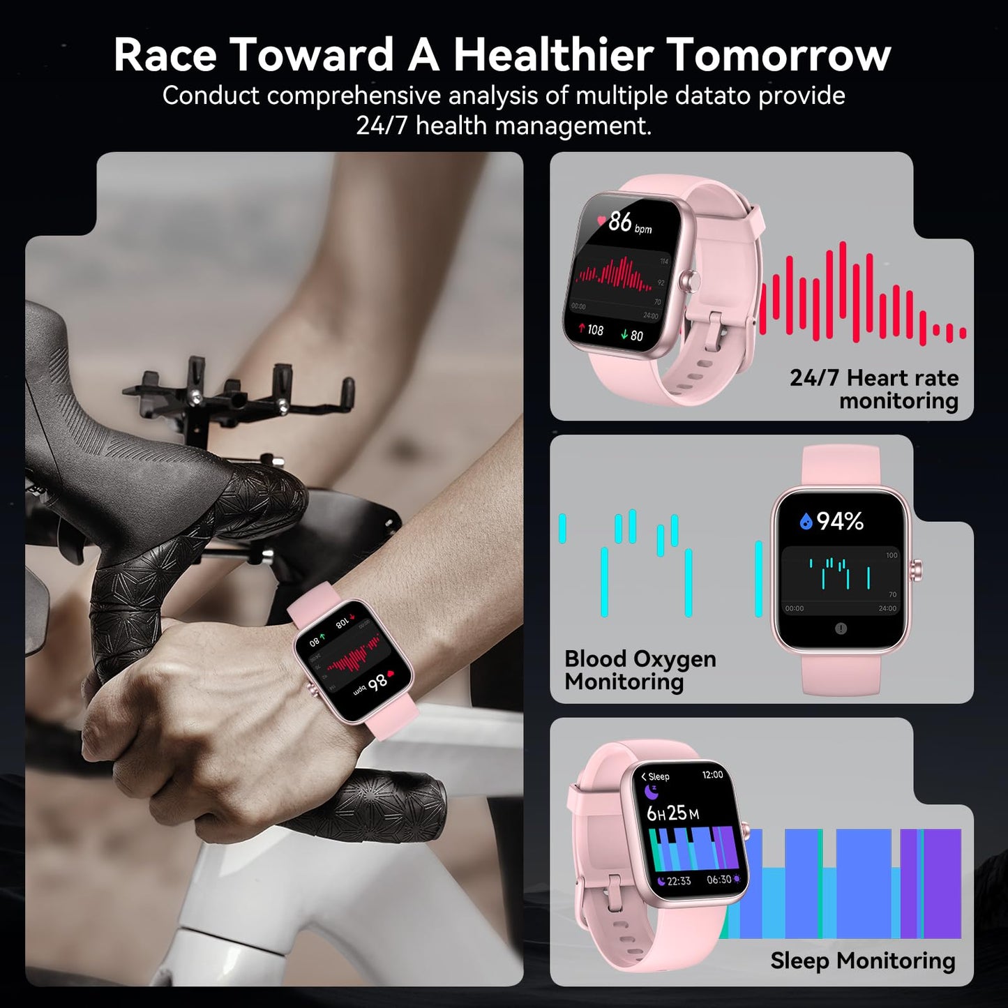 Smart Watch with Alexa Built-in, 1.83" HD Touchscreen